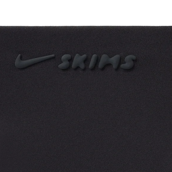 NikeSkims Skims x Nike Double Strap Scoop Bra Activewear Top Matte Obsidian, L - Picture 4 of 6